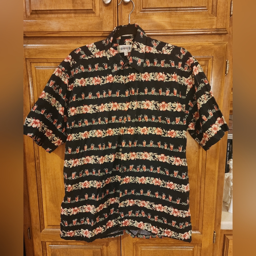 Y - Floral Black Men's Shirt